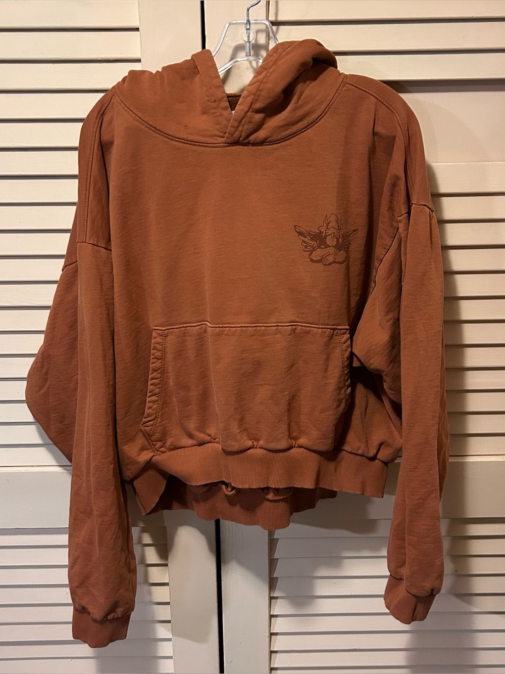 Boys Lie Play Devils Advocate Hoodie Oversized OSO Cropped Orange One Size